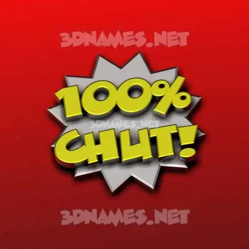 chut in 100 Percent style - 3D name wallpaper