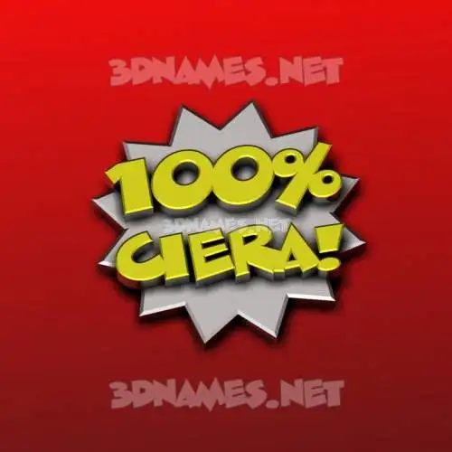 ciera in 100 Percent style - 3D name wallpaper