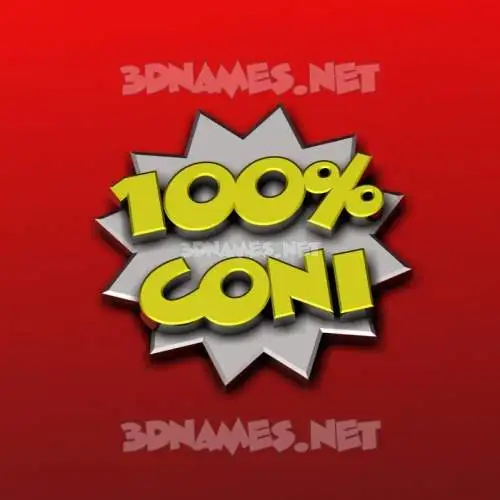 coni in 100 Percent style - 3D name wallpaper