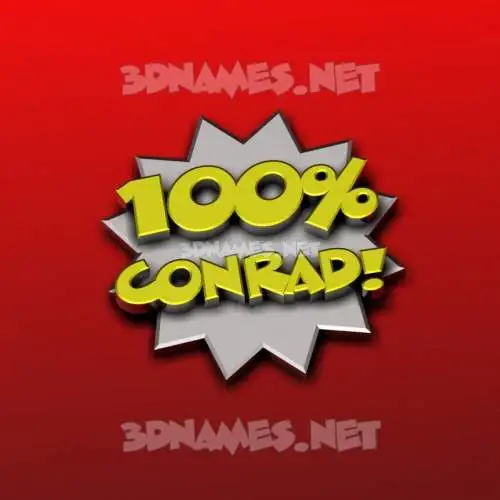 conrad in 100 Percent style - 3D name wallpaper