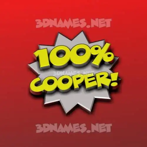 cooper in 100 Percent style - 3D name wallpaper cooper in 100 Percent style - 3D name wallpaper
