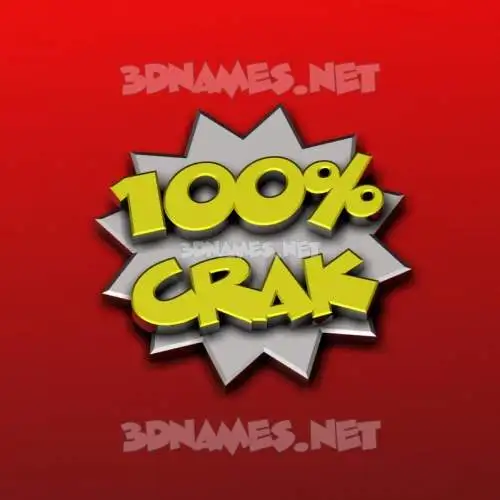 crak in 100 Percent style - 3D name wallpaper