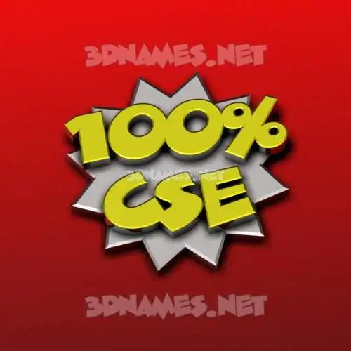 cse in 100 Percent style - 3D name wallpaper