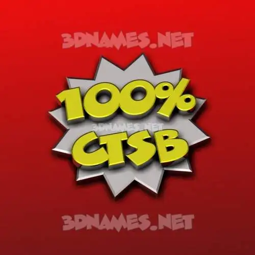ctsb in 100 Percent style - 3D name wallpaper