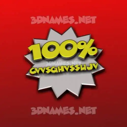 cvvsghvssujv in 100 Percent style - 3D name wallpaper
