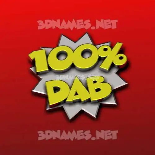 dab in 100 Percent style - 3D name wallpaper dab in 100 Percent style - 3D name wallpaper
