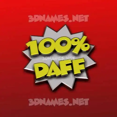 daff in 100 Percent style - 3D name wallpaper daff in 100 Percent style - 3D name wallpaper