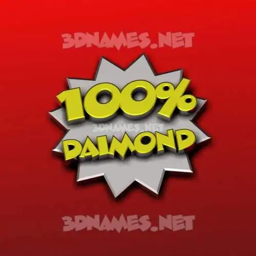 daimond in 100 Percent style - 3D name wallpaper daimond in 100 Percent style - 3D name wallpaper