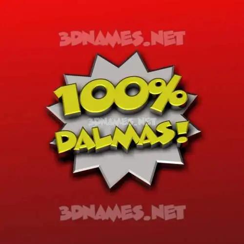 dalmas in 100 Percent style - 3D name wallpaper dalmas in 100 Percent style - 3D name wallpaper