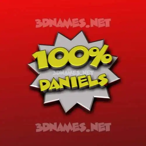 daniels in 100 Percent style - 3D name wallpaper