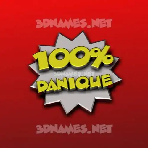 danique in 100 Percent style - 3D name wallpaper