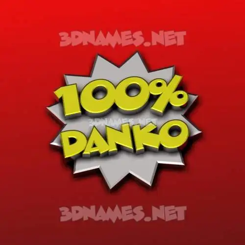 danko in 100 Percent style - 3D name wallpaper danko in 100 Percent style - 3D name wallpaper