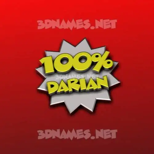 darian in 100 Percent style - 3D name wallpaper