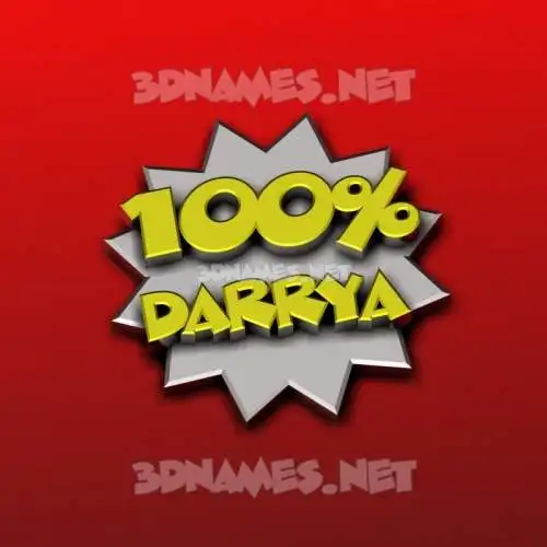 darrya in 100 Percent style - 3D name wallpaper