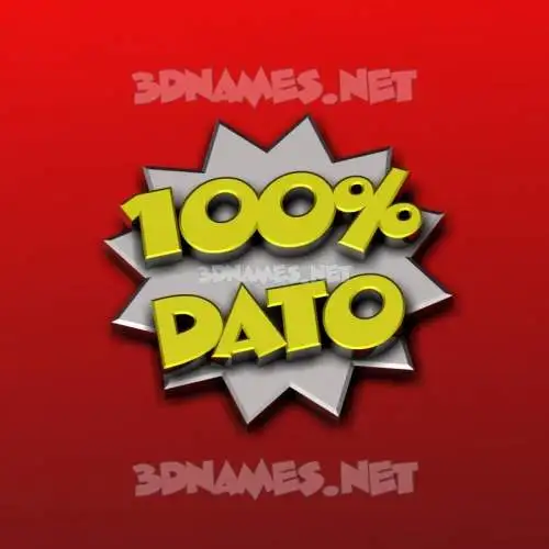 dato in 100 Percent style - 3D name wallpaper dato in 100 Percent style - 3D name wallpaper
