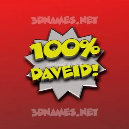 daveid in 100 Percent style - 3D name wallpaper