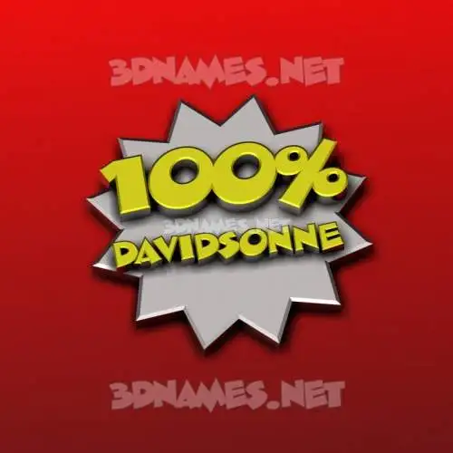 davidsonne in 100 Percent style - 3D name wallpaper