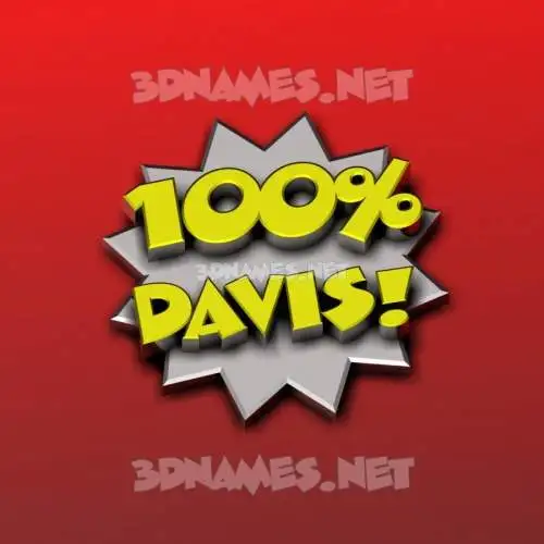 davis in 100 Percent style - 3D name wallpaper davis in 100 Percent style - 3D name wallpaper