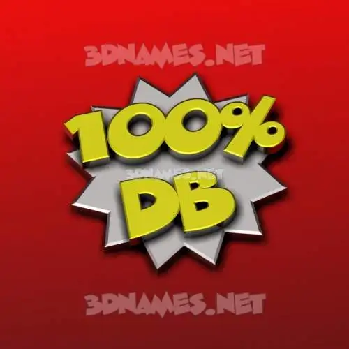 db in 100 Percent style - 3D name wallpaper db in 100 Percent style - 3D name wallpaper