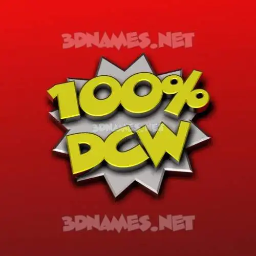 dcw in 100 Percent style - 3D name wallpaper dcw in 100 Percent style - 3D name wallpaper