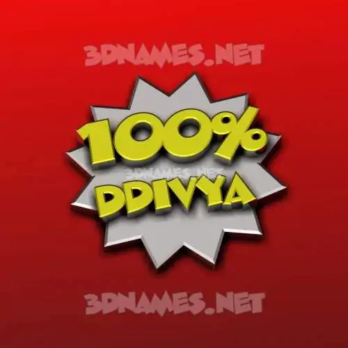ddivya in 100 Percent style - 3D name wallpaper
