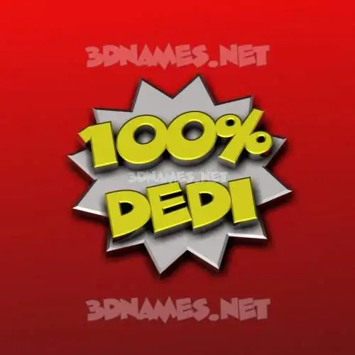 dedi in 100 Percent style - 3D name wallpaper