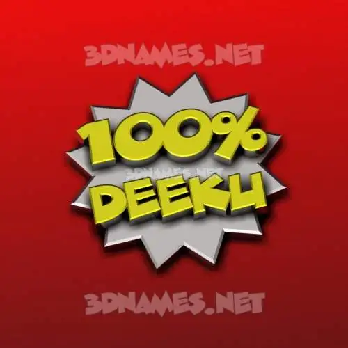 deeku in 100 Percent style - 3D name wallpaper deeku in 100 Percent style - 3D name wallpaper