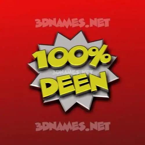 deen in 100 Percent style - 3D name wallpaper