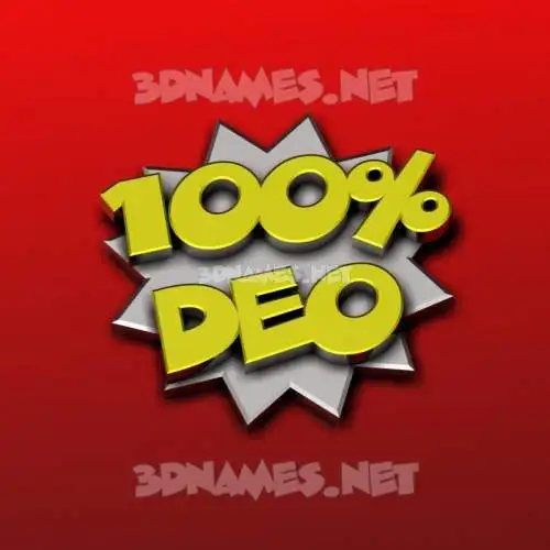 deo in 100 Percent style - 3D name wallpaper