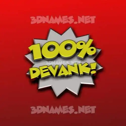 devank in 100 Percent style - 3D name wallpaper