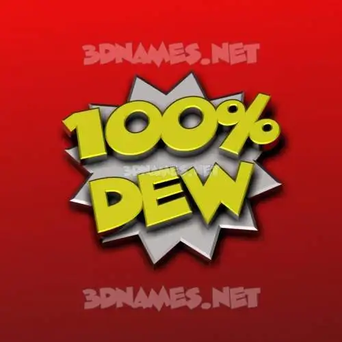 dew in 100 Percent style - 3D name wallpaper dew in 100 Percent style - 3D name wallpaper