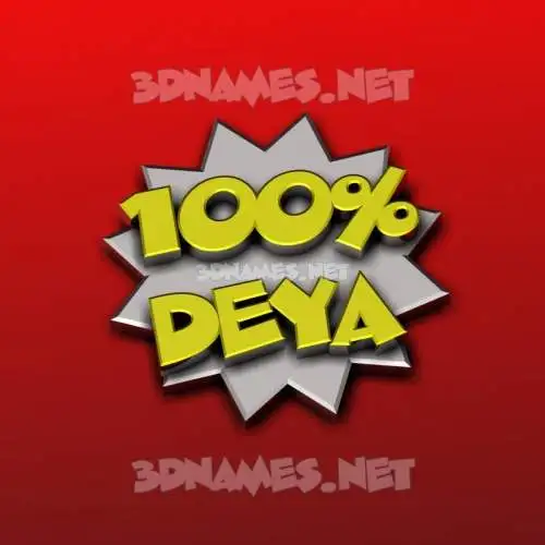 deya in 100 Percent style - 3D name wallpaper