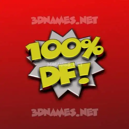 df in 100 Percent style - 3D name wallpaper df in 100 Percent style - 3D name wallpaper
