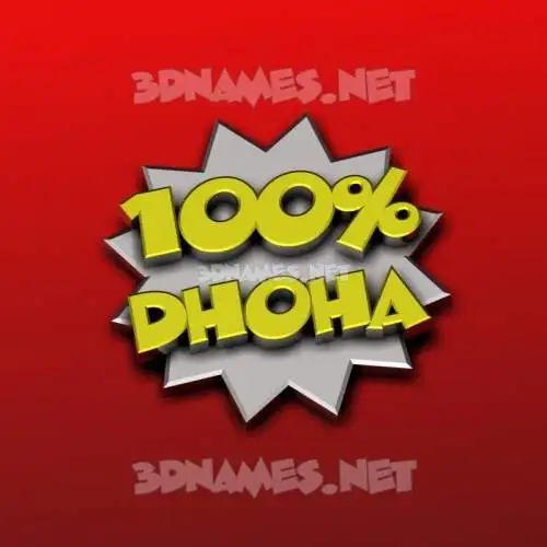 dhoha in 100 Percent style - 3D name wallpaper dhoha in 100 Percent style - 3D name wallpaper