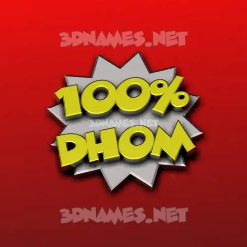 dhom in 100 Percent style - 3D name wallpaper dhom in 100 Percent style - 3D name wallpaper