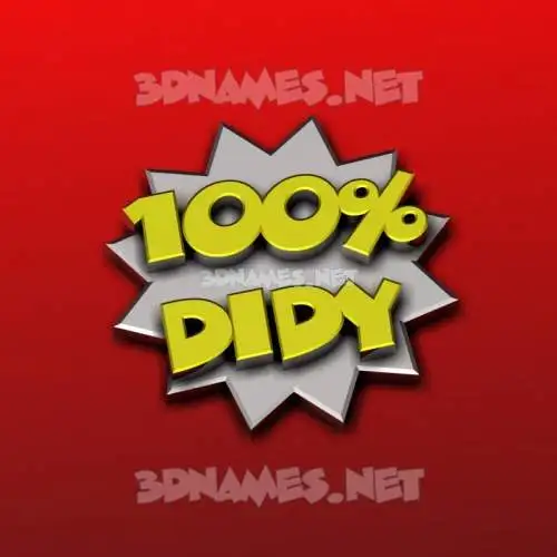 didy in 100 Percent style - 3D name wallpaper