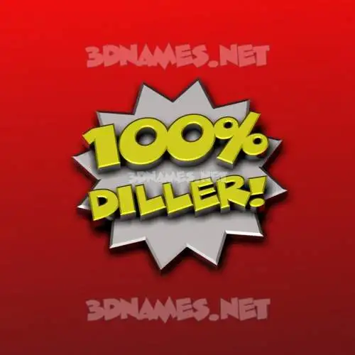 diller in 100 Percent style - 3D name wallpaper diller in 100 Percent style - 3D name wallpaper