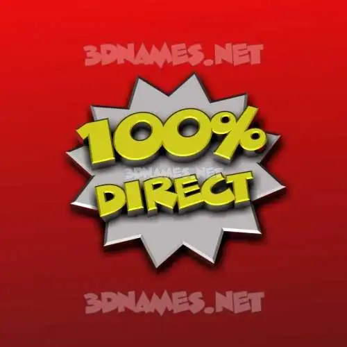 direct in 100 Percent style - 3D name wallpaper direct in 100 Percent style - 3D name wallpaper