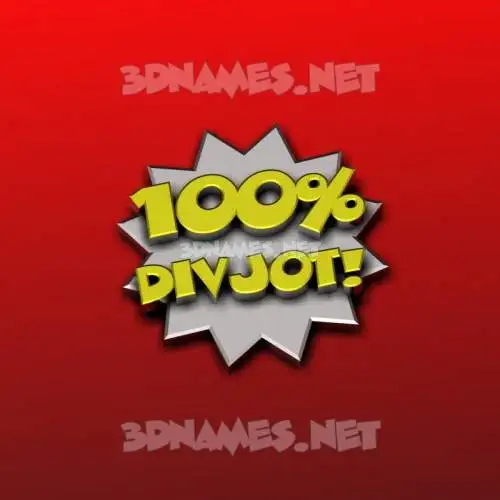 divjot in 100 Percent style - 3D name wallpaper