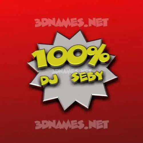 dj seby in 100 Percent style - 3D name wallpaper dj seby in 100 Percent style - 3D name wallpaper