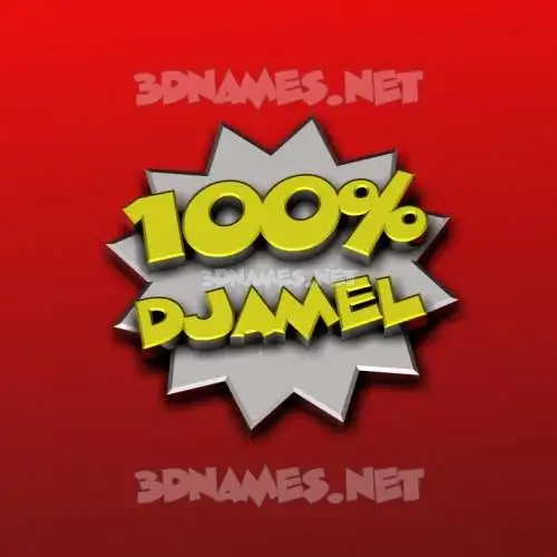 djamel in 100 Percent style - 3D name wallpaper djamel in 100 Percent style - 3D name wallpaper