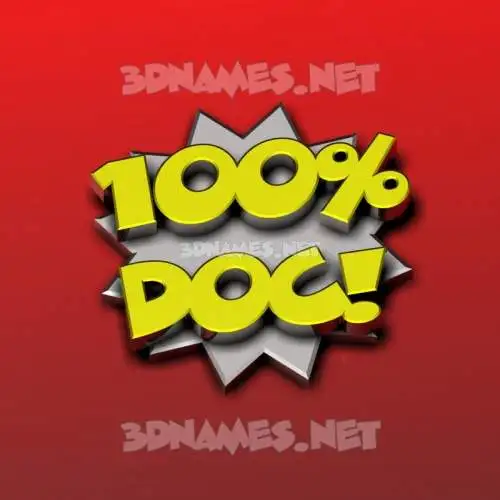 doc in 100 Percent style - 3D name wallpaper doc in 100 Percent style - 3D name wallpaper