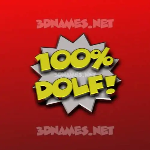 dolf in 100 Percent style - 3D name wallpaper dolf in 100 Percent style - 3D name wallpaper