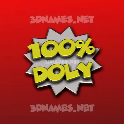 doly in 100 Percent style - 3D name wallpaper doly in 100 Percent style - 3D name wallpaper