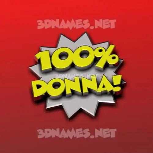 donna in 100 Percent style - 3D name wallpaper donna in 100 Percent style - 3D name wallpaper
