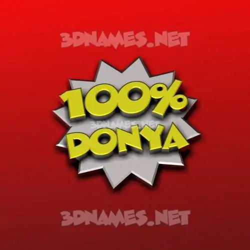 donya in 100 Percent style - 3D name wallpaper donya in 100 Percent style - 3D name wallpaper