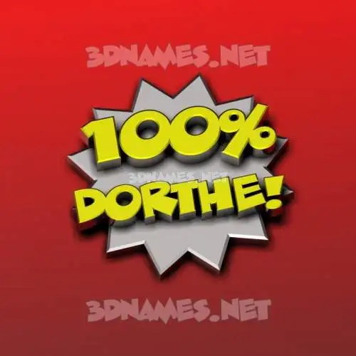 dorthe in 100 Percent style - 3D name wallpaper