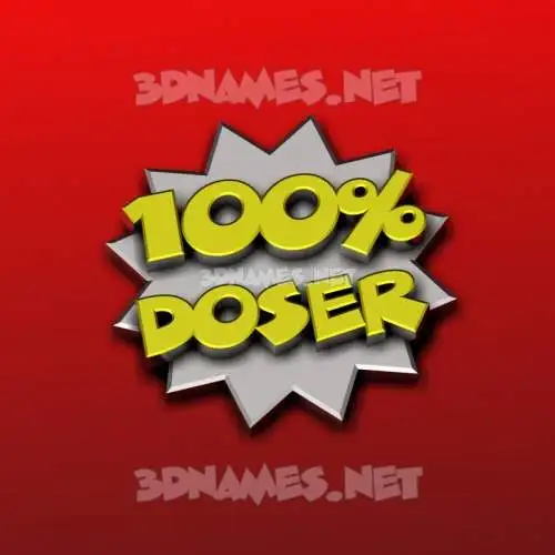 doser in 100 Percent style - 3D name wallpaper doser in 100 Percent style - 3D name wallpaper