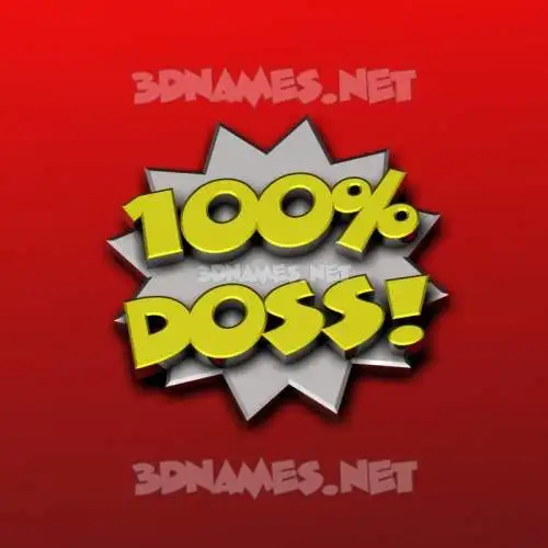doss in 100 Percent style - 3D name wallpaper doss in 100 Percent style - 3D name wallpaper
