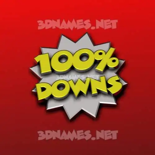 downs in 100 Percent style - 3D name wallpaper
